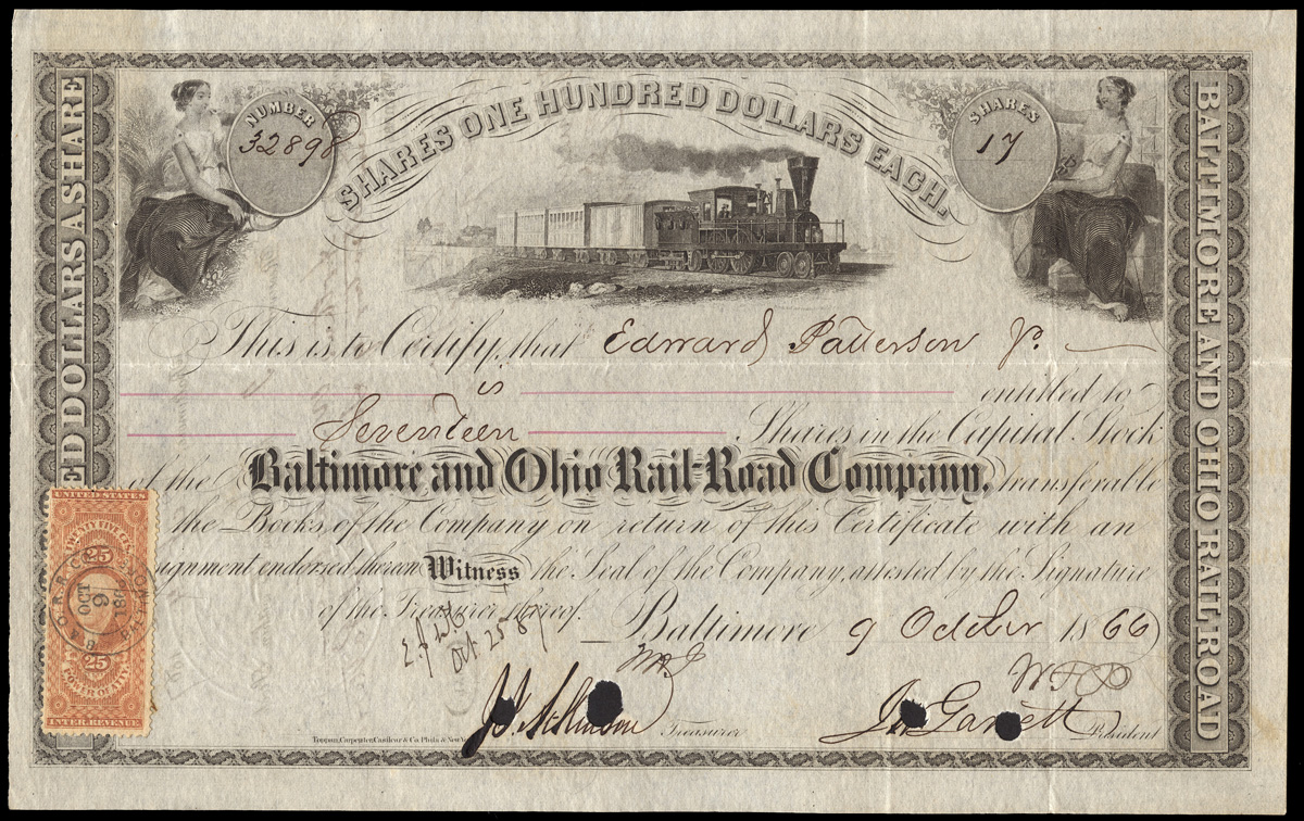 Unissued Detroit Citizens Street Railway Company Stock Certificate 