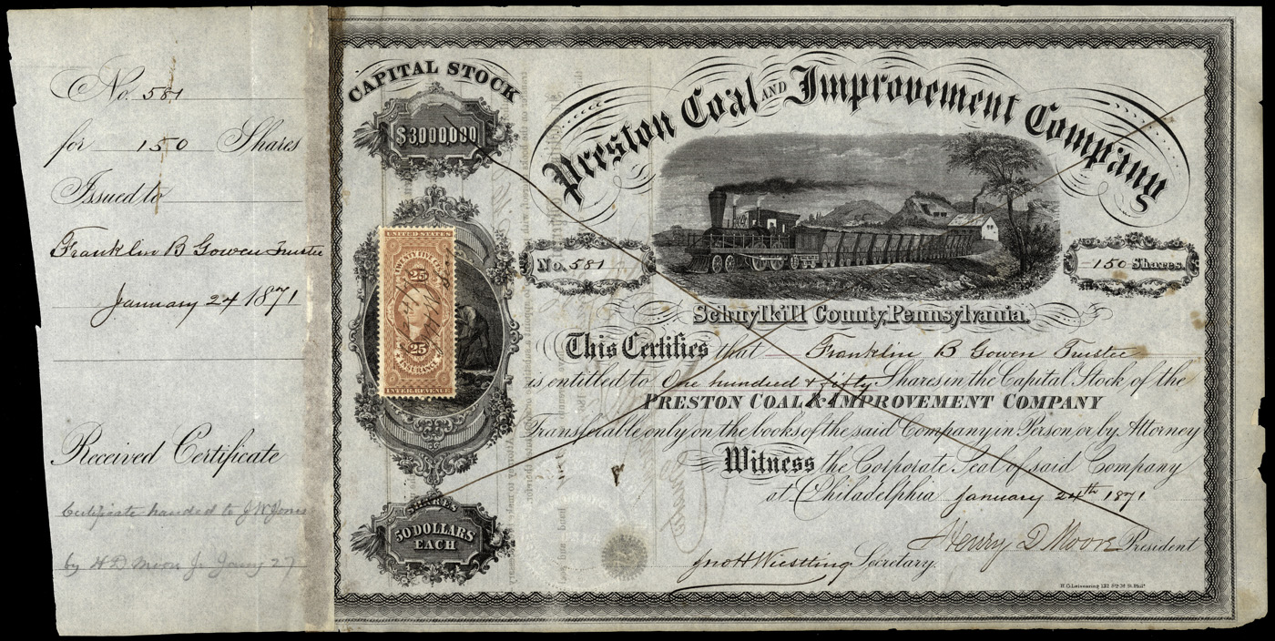 New Jersey Stock Certificate Whiting Lumber Company 